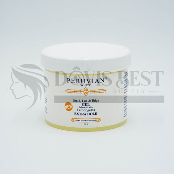 Peruvian White Braid Loc & Edge Gel Lemonglass Extra Hold