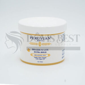 Peruvian White Braid & Lox Extra Hold Braiding Gel Apple Cider Vinegar with Argan Oil
