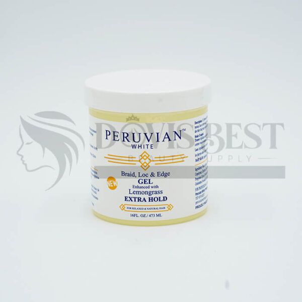Peruvian White Braid Loc & Edge Gel Lemonglass Extra Hold - Image 4