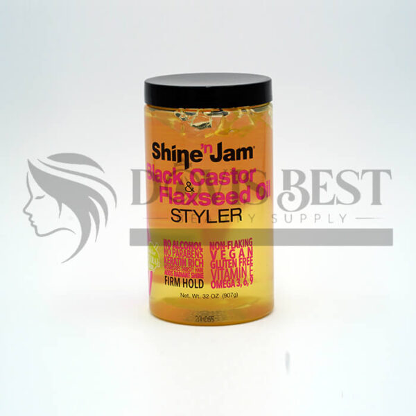 Shine N Jam Black Castor Flaxseed Oil Styler Firm Hold