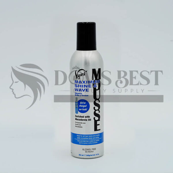 Vigorol Mousse Maximum Shine Wave Enriched with Macadamia Oil